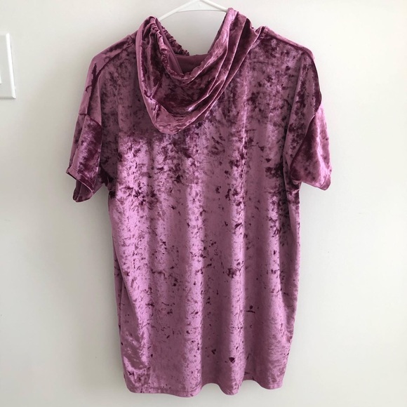 Zara Kid’s Crushed Velvet Hoodie Dress - Picture 2 of 2